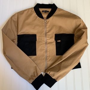 NWOT- Waisted (brand) JacketZipper Front and Crop Fit.  Size S